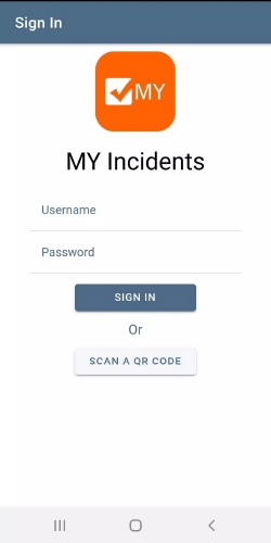 my incidents app screenshot