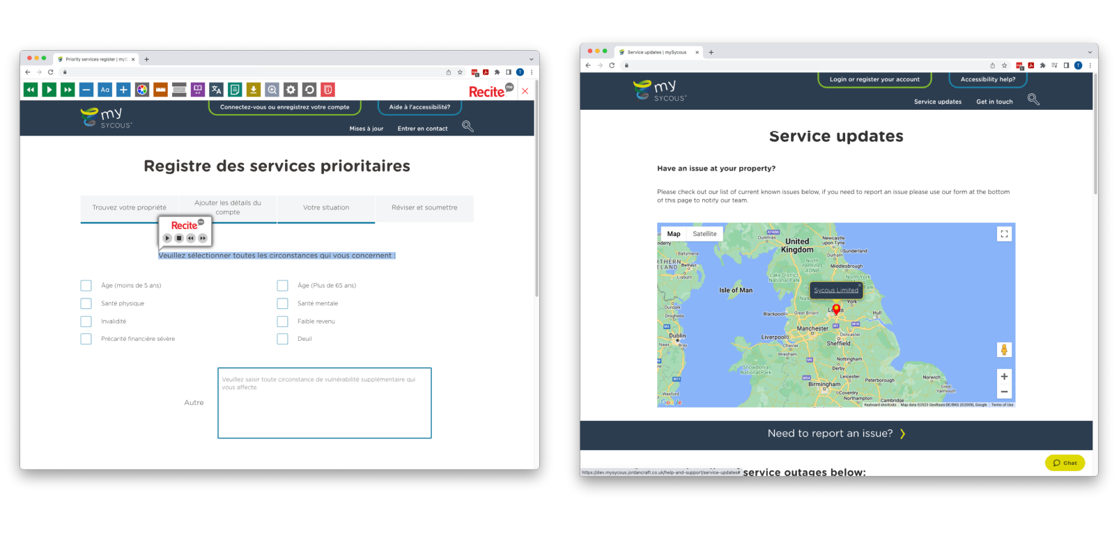 Mysycous com priority services register