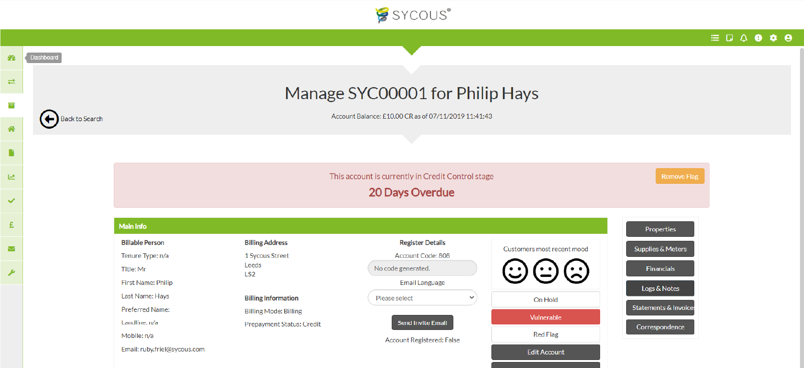 Mabdeck Software account screenshot