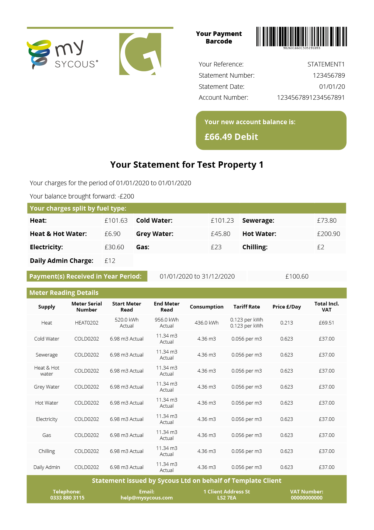 Example Guinness Statement